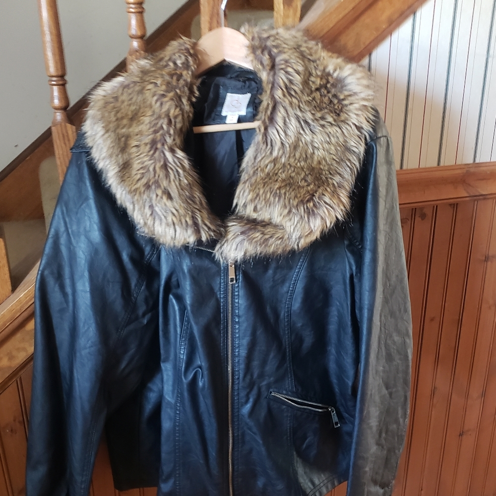 Leather coat